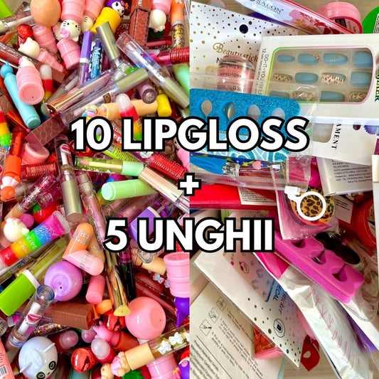 10 LIPGLOSS + 5 UNGHII